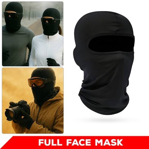 Balaclava full face black mask - black,