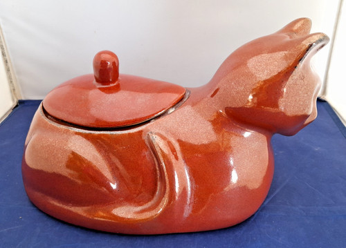 Stoneware pottery cat - stoneware, cookie