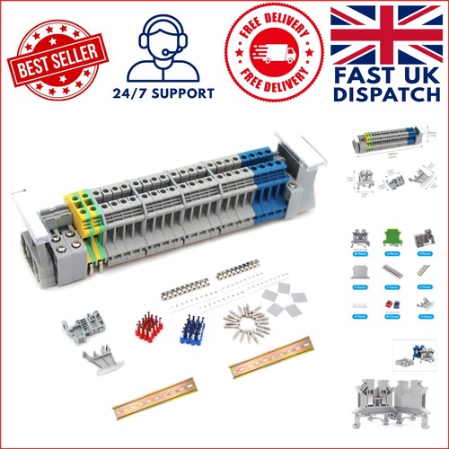 20a din rail terminal blocks - din,
