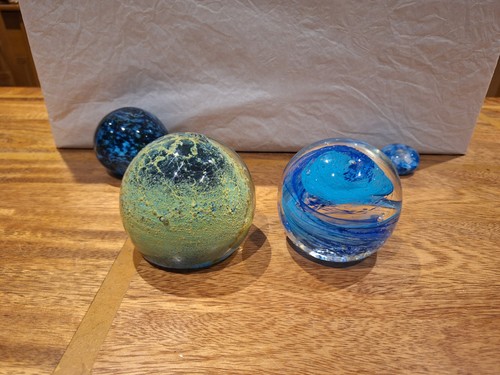 Vintage art glass paperweights - art,