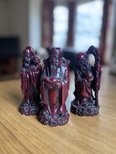 Vintage Set of 3 Chinese Gods