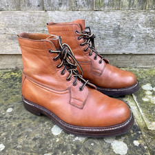 Vintage TRICKER'S Burford C-Shade Tan Ankle Boots Size UK 7.5, EU 41.5, US 8.5