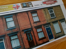 Terraced Houses Flat Prints