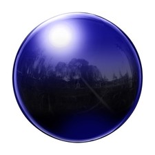 Gazing Ball 3 Inch 76mm Stainless Steel Gazing Globe Mirror Ball, Deep Blue