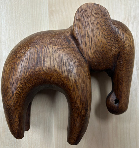 Hand carved wooden elephant
