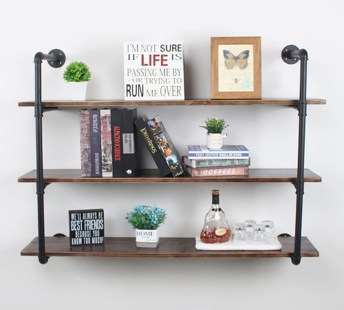 Industrial retro pipe shelf - pipe,