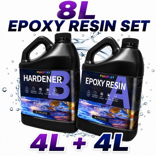 Epoxy resin kit crystal - 8l,