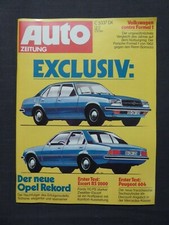 Car Newspaper No. 21 1975, the new Opel Rekord, Escort RS2000, Peugeot 604