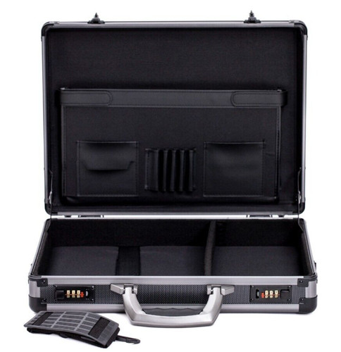 Executive aluminium briefcase - aluminium,