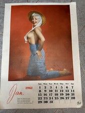Vintage Pin Up Calendar Print