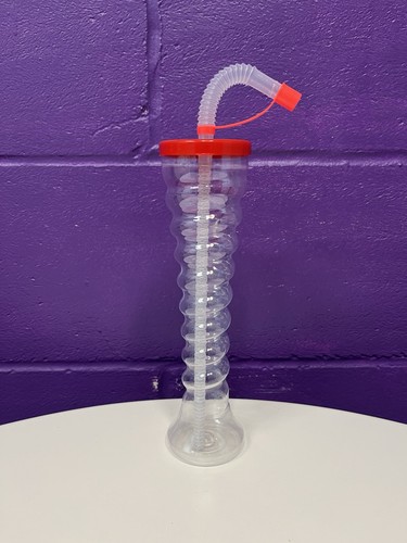 Red twist slush cup with - slush,