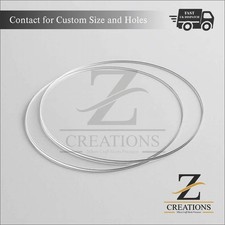 Clear Acrylic Discs Laser Cut