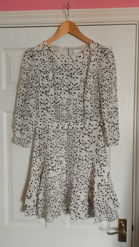 Reiss white black geometric - white,