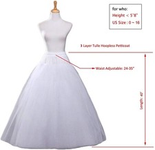 RULTA UK White 3-Layers Tulle