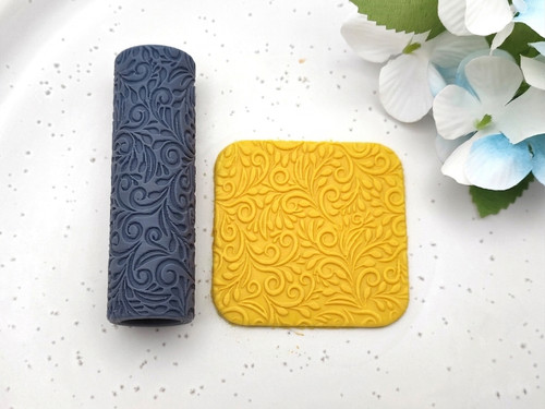 Floral tendrils texture roller - floral,