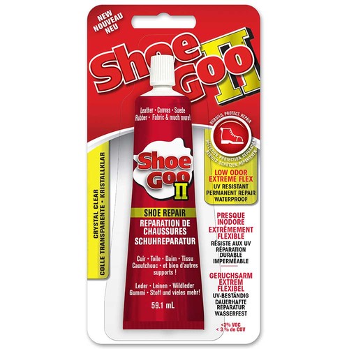 Shoe goo repair and - shoe,