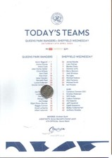 Team Sheet - QPR v Sheffield Wednesday 6.4.2024