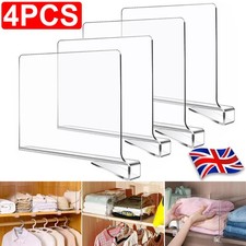 4pcs Clear Acrylic Shelf
