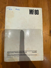 Vintage Massey Ferguson MF80 Operator Instruction Book Loader