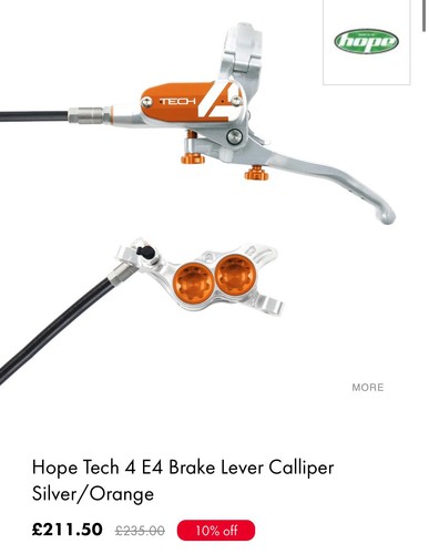 Hope tech brake - tech, silver