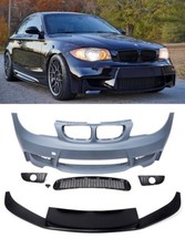 BMW 1 SERIES E81 E82 E87 E88 04-11 3DR 5DR 1M LOOK FRONT BUMPER & SPLITTER UK