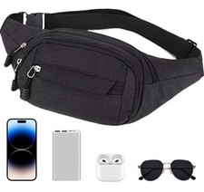 Water Resistant Large Bum Bag Travel Waist Fanny Pack Money Hiking Bumbag Belt