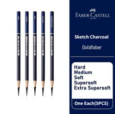 Faber Castel Goldfaber Charcoal Pencils 5 In Set Best For Drawing