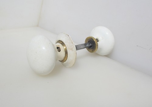 Antique ceramic door knobs - door,