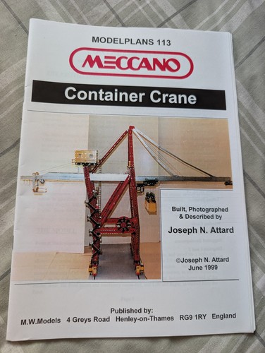 Meccano model plan - model, 113