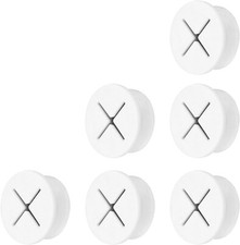 6PCS White Rubber Grommets – 25mm Cable Wire Management Coil Washer Plugs