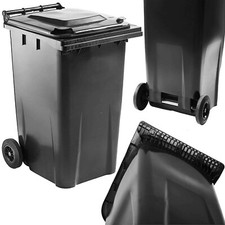 240 Litre Wheelie Bin Standard Size Rubbish Recycling Bin With Lid & Wheels