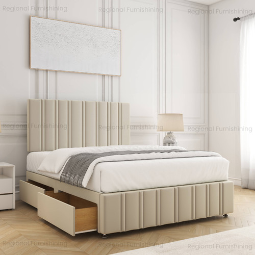 New paneled divan bed set - new,