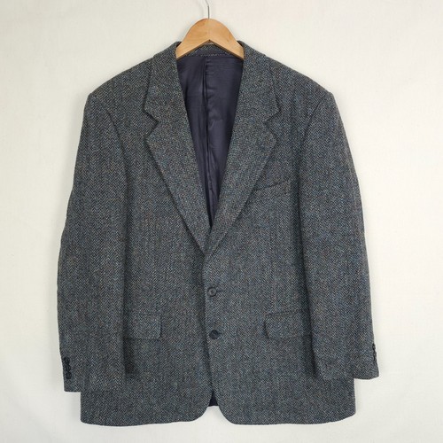 Harris tweed blue grey - tweed,
