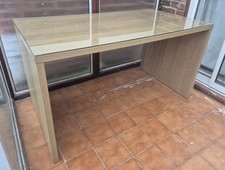MDF Office Desk with Glass Top