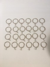 B & Q Colours Silver Steel Curtain Pole Rings x 24 New but No Packaging