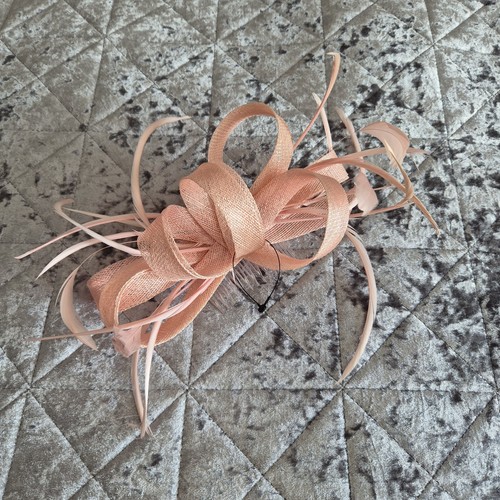 Blush pink fascinator wedding - blush,