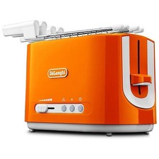 DeLonghi  CTE 2003.O 2 Slice Toaster With Bun Warming Rack - Orange