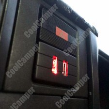 RED VW T4 Transporter Passat b3 Demister Twin Dual USB Charger Dash Blank Switch