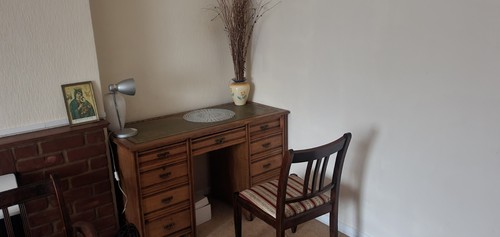 Desk antique oak - antique, brown