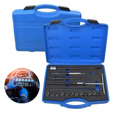 21Pcs Diesel Injector Seat Cutter Cleaner Cleaning Tool Kit Set Universal Reamer