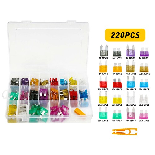 220pcs car blade fuse kit - 220pcs,