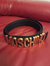 MOSCHINO Grain Leather Belt