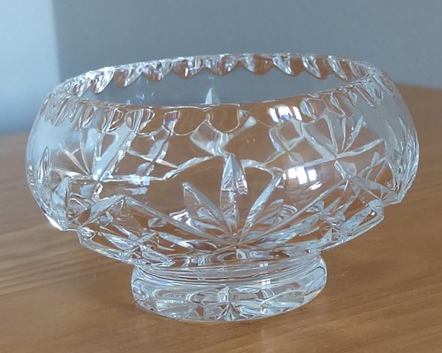 Vintage cut glass crystal rose - crystal,