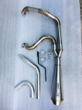 With Heat Shield Exhaust Fit Harley Davidson Motorcycle Dyna 2 Into 1