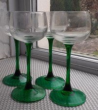 Set of 4 Vintage French Green