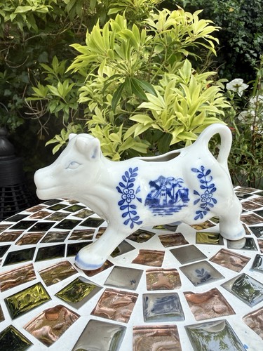 Vintage delft cow creamer - delft,