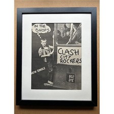 CLASH CLASH CITY ROCKERS (FRAMED) POSTER SIZED original PUNK music press advert 