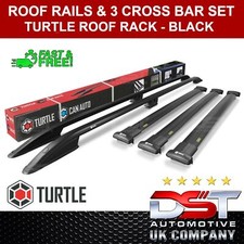 ROOF RACK RAILS & 3 CROSS BARS FOR CITROEN BERLINGO 2018-on L2 (LWB) BLACK