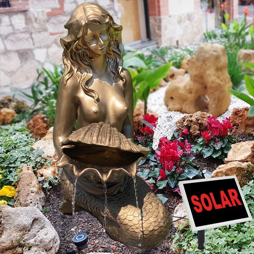 Solar powered garden water - garden,