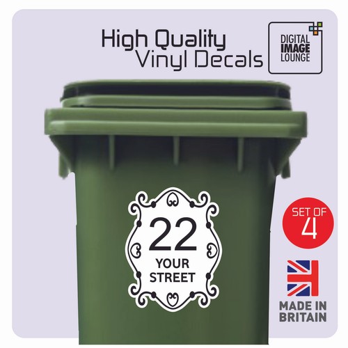 Wheelie bin numbers - 4,